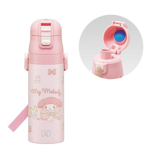 Skater Children's Water Bottle, 470ml, Direct Drinking, Sanrio My Melody Big Ribbon, Girls', Insulated, Stainless Steel, Lightweight, Sports Bottle, K