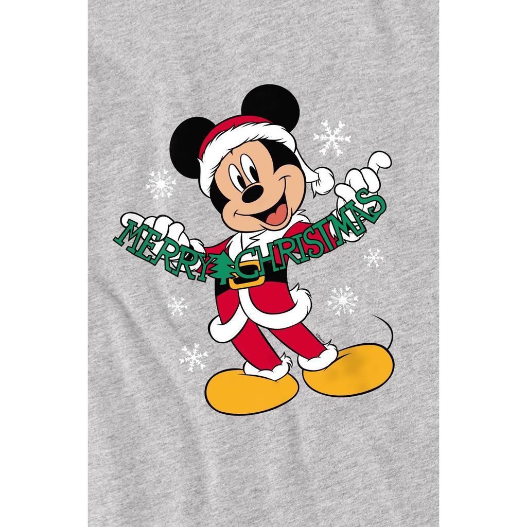 Disney Mens Merry Christmas Mickey Mouse T-Shirt
