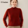 Fanzhen Women's Semi-High Collar Thickened Cashmere Sweater