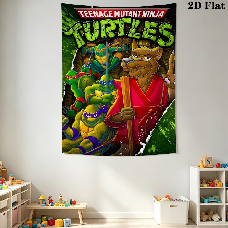 Teenage Mutant Ninja Turtles City Adventure Tapestry Background Cloth Fashion Print Home Decor Soft Background Cloth