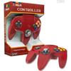 CIRKA : Red Gamepad for Nintendo 64 N64 Console (retro, Joystick, Pad...)