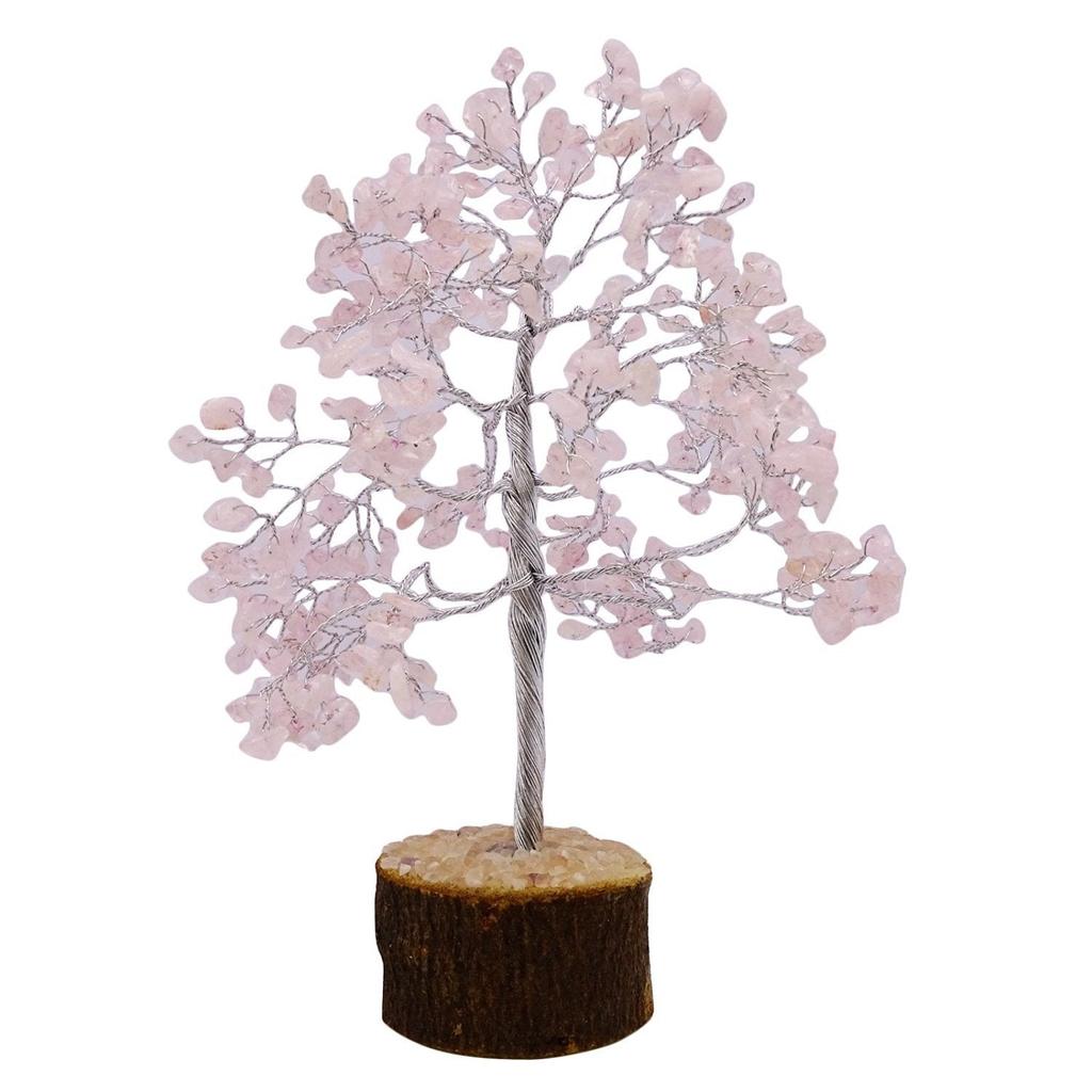 Harmonize Rose Quartz Tree Reiki Healing Stones Spiritual Feng Shui Vastu Table