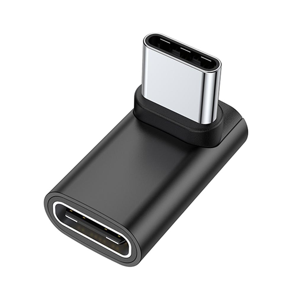 Адаптер USB C на USB C, 90 градусов, адаптер USB C «мама» на USB «папа», 40 Гбит/с, синхронизация данных, адаптер для быстрой зарядки 100 Вт для ПК