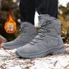 Зимние ботинки мужские 2024 года, новые мужские уличные спортивные ботинки с утолщенным ворсом, теплые ботинки из хлопка на платформе, оснастка, ботинки из хлопка