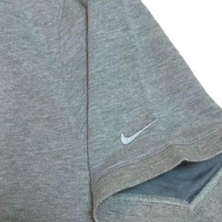 Men's Nike Polo Shirts Unisex Gray Polo Collar Moderate Straight Fit