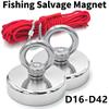 D16-D42 Super Strong Magnetic Neodymium Fishing Magnet Hook Heavy Duty Rare Earth with Countersunk Hole Eyebolt Salvage Magnetic