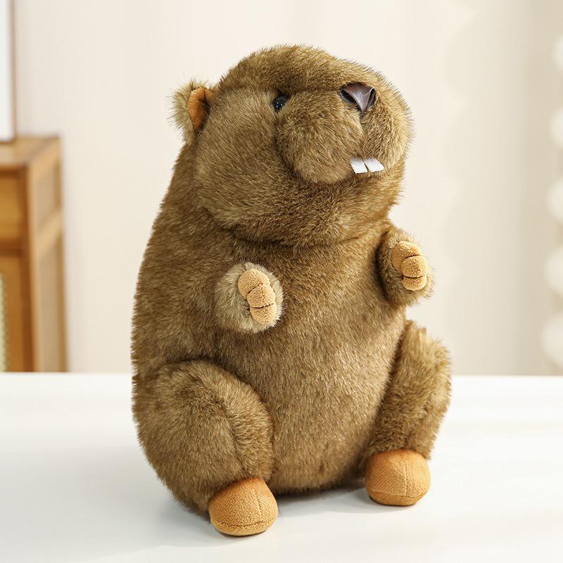 Screaming Marmot Plush Toy: Cute Mouse Pillow Doll for Girls' Birthday Gift Ornament