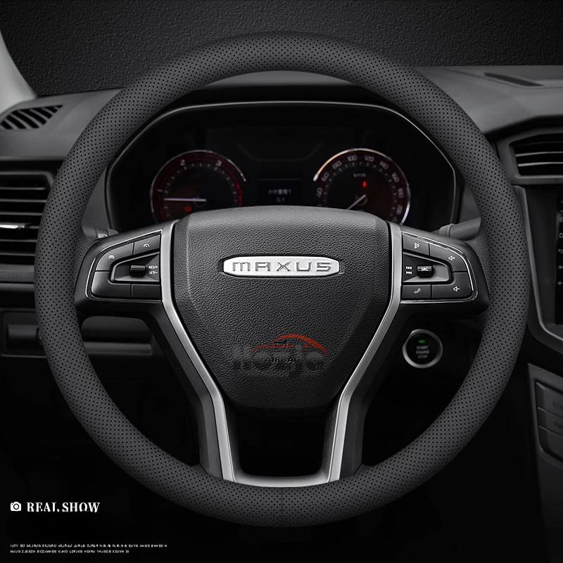 Car Leather Steering Wheel Cover for SAIC Maxus eTerron 9 T60 T90 EV eDeliver 9 7 5 3 G90 G70 G50 PLUS G10 Auto Accessories