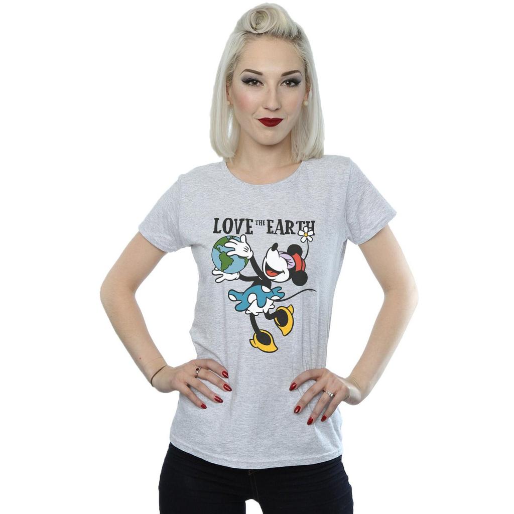 Disney Womens/Ladies Mickey Mouse Love The Earth Cotton T-Shirt