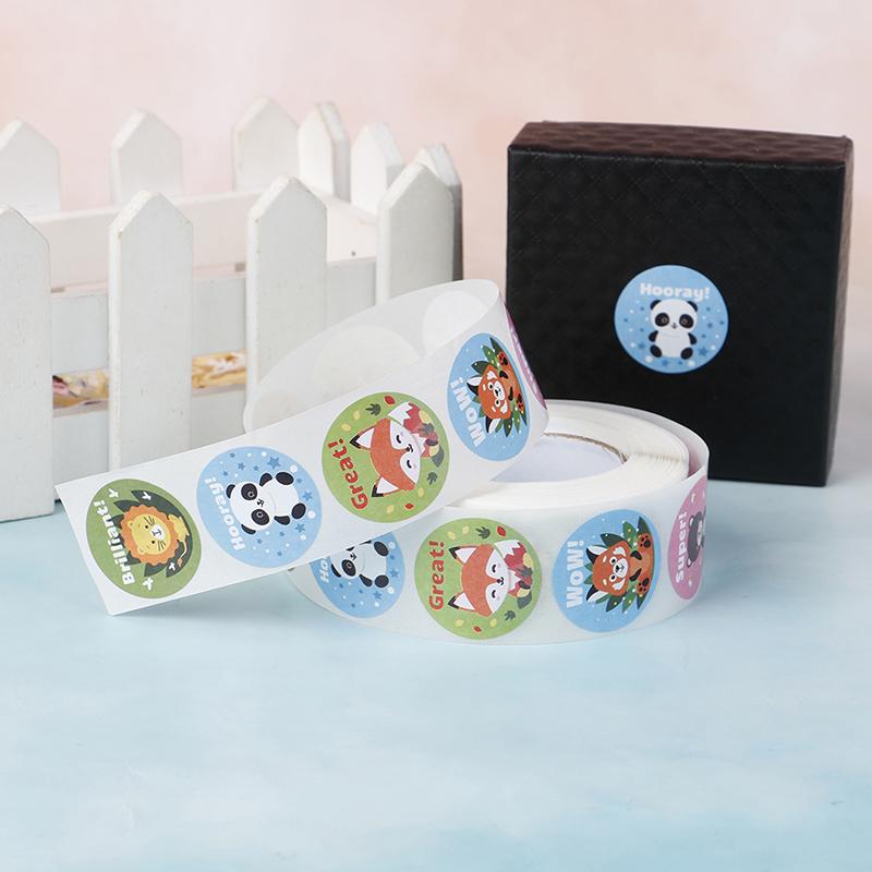 500 шт. Учителя награды наклейки милые животные наклейки школа мотивационные наклейки