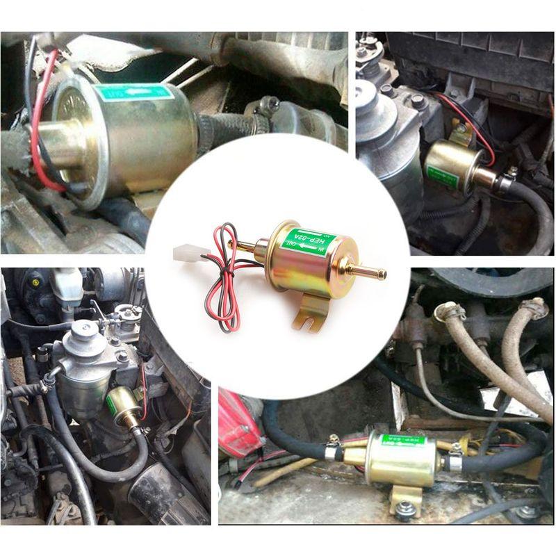 HEP-02A Universal 12V 24V Electric Fuel Pump Low Pressure Bolt Fixing Wire Diesel Petrol For Car Carburetor Motorcycle ATV
