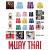 Шорты Муай Тай Ленточные Штаны Кикбоксинг Бокс ММА ЮФС Боевые Искусства Бой Унисекс Мужские Женские Детские Быстросохнущие Принт Эластичная Высокая Талия Полиэстер Тренировочные