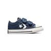 Converse Star Player 76 Canvas Удобные Универсальные Амортизирующие Низкие Кроссовки для Ходьбы Детские кроссовки Темно-синие A05221C