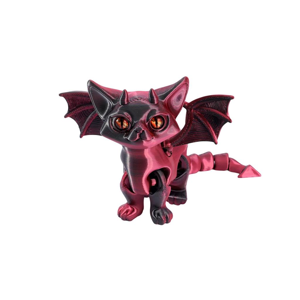 16см 3D-печатный Ангел Демоны Кот Подвижные суставы Милый питомец Настольная милая игрушка Декомпрессионные украшения Сюрприз-боксы