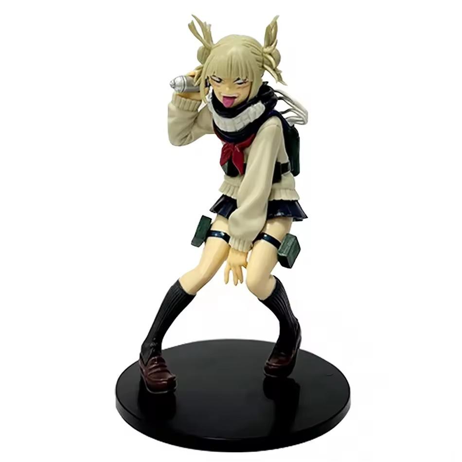17cm Anime My Hero Academia Anime Figure Toga Himiko Cute Uniform Action Figures PVC Model Toy Adult Collection Statue Fans Gift