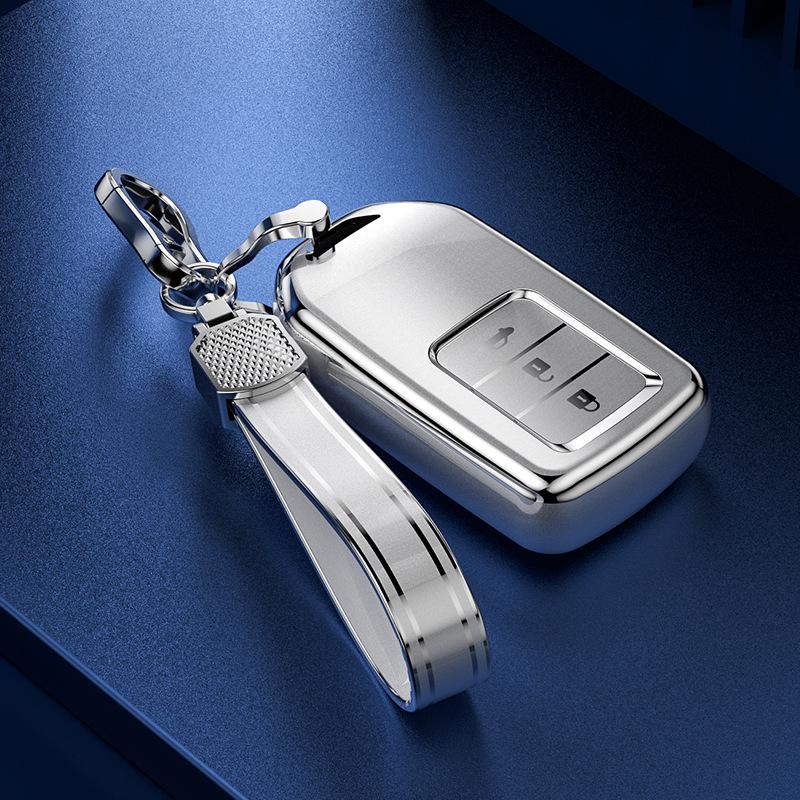 Honda Accord Civic INSPIRE Key Cover - Quicksand Silver 3-Button Pouch for Crider, Breeze, Avancier