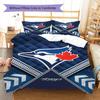 Постельное белье с узором Toronto Blue Jays Комплект Пододеяльник Наволочка Домашний Декор Подарок (1 пододеяльник + 2 наволочки, без наполнителя)