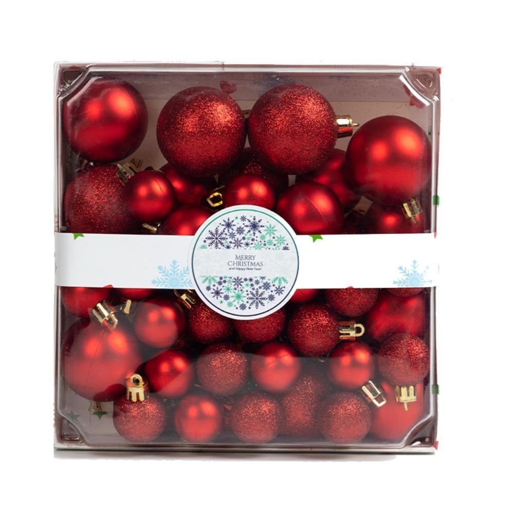 44pcs 3/4/5CM Christmas Ball Set Shatterproof Waterproof Christmas Tree Decoration Pendant Delicate Hanging Ornament