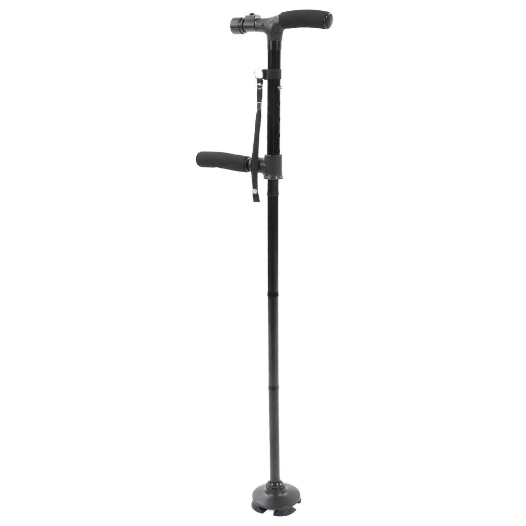 Складная трость для ходьбы со светодиодной подсветкой, противоскользящим дном, вращением на 360 градусов, регулировкой высоты, портативная