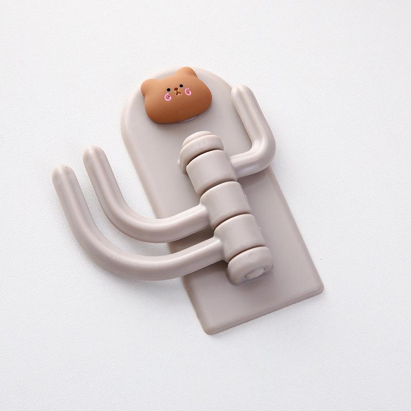 Симпатичные крючки, самоклеящиеся, 3 крючка, симпатичные, для студенческого общежития, бесплатный дырокол, не оставляющий следов, липкий крючок, настенный, дверной, крючок для ключей