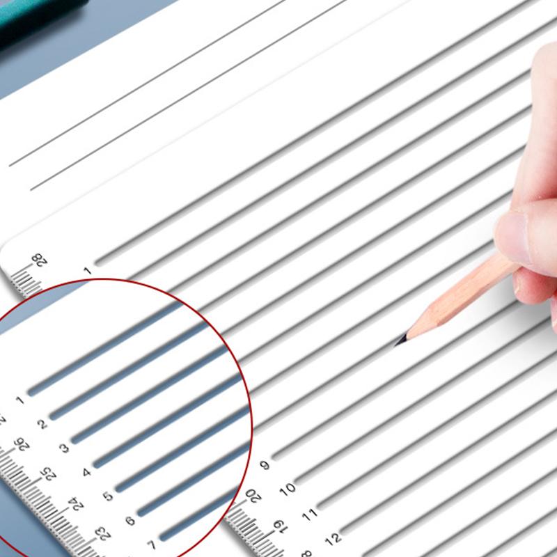 Transparent Calligraphy Stencil And Ruler Template Writing Straight Line Clear