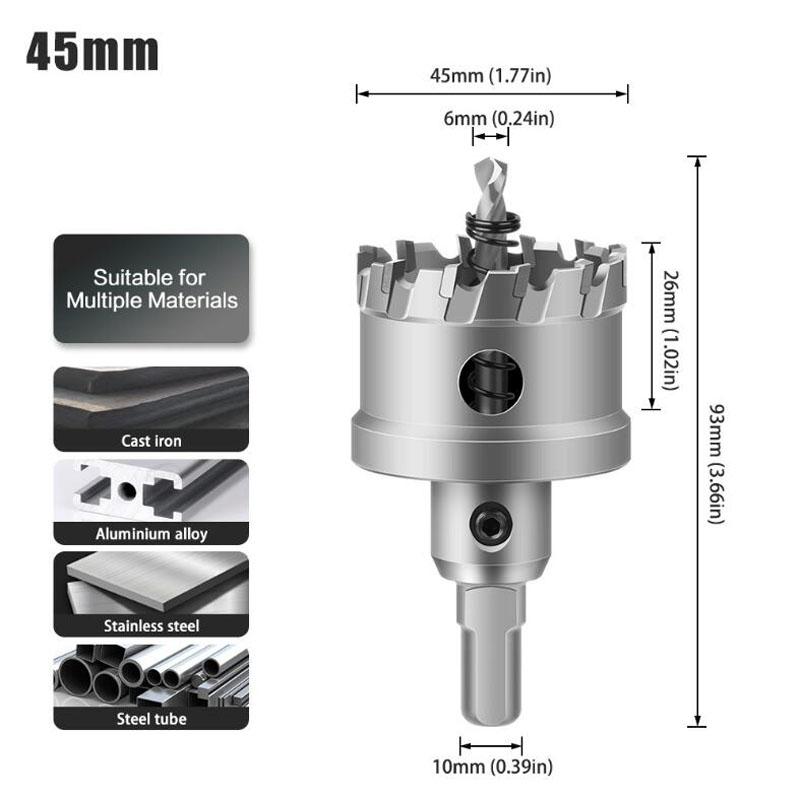 Карбидное сверло для кольцевой пилы, фреза для сверления металлических сплавов из нержавеющей стали
