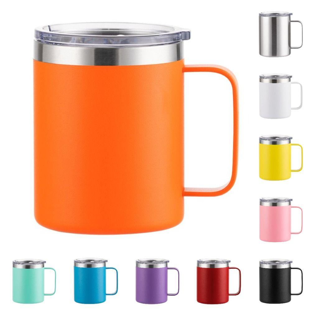 Stainless Steel Handle Mug Double-layer Mini Vacuum Cup Fashion Coffee Mug Office/School