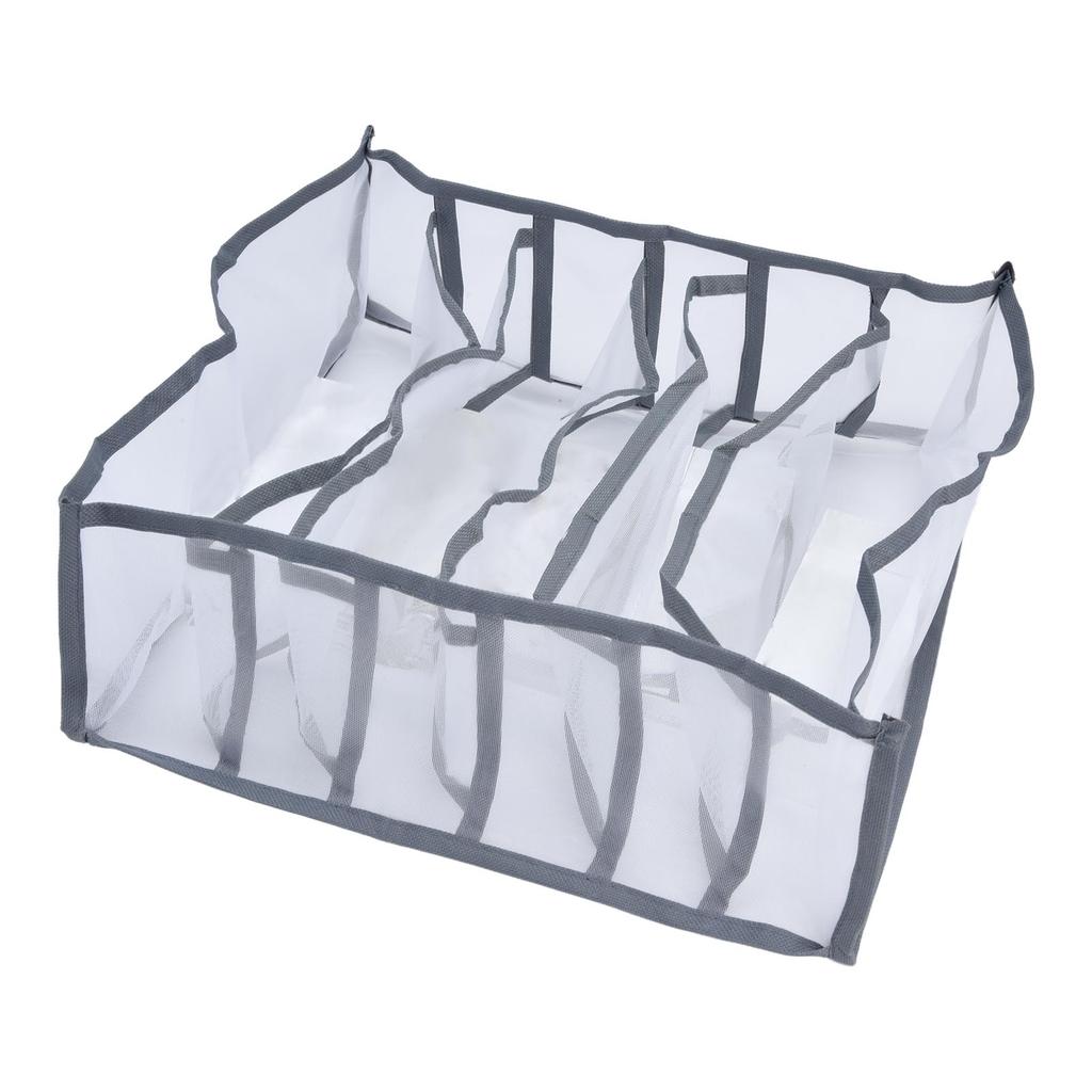 Органайзер для нижнего белья сетчатый складной дышащий многоячеистый ящик для хранения носков бюстгальтеров трусиков 6 ячеек