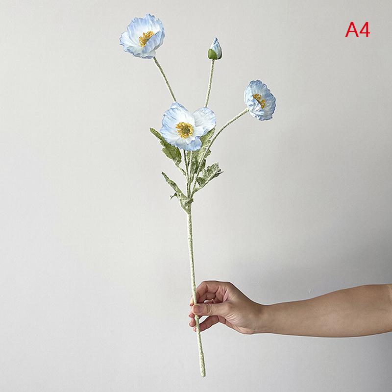 Высококачественные красивые искусственные цветы мака из шелка для дома