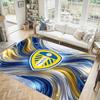 Футбольный дизайн Leeds United Хрустальный бархатный ковер Уютный Не?Нескользящий ковер с принтом для спальни, гостиной, прихожей
