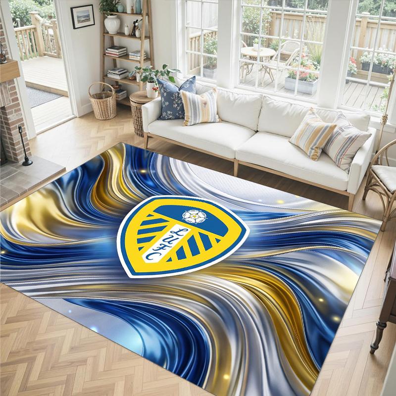 Футбольный дизайн Leeds United Хрустальный бархатный ковер Уютный Не?Нескользящий ковер с принтом для спальни, гостиной, прихожей