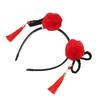 Bow Flower Tassel Children's Headband New Year Headress Chinese Style Hair Band Hanfu Hair Hoop