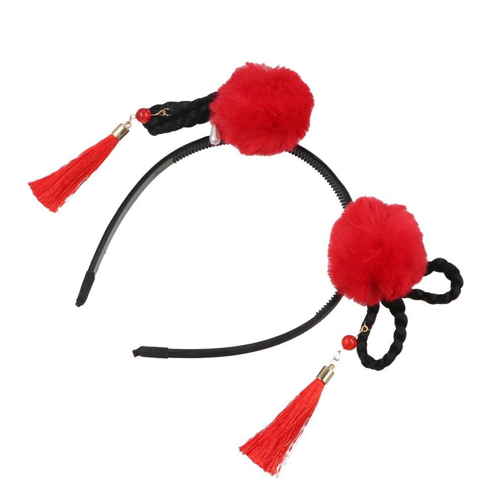 Bow Girls Flower Hanfu Hair Hoop New Year Headress Chinese Style Hair Band Children's Headband