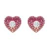 Swarovski Серьги Idyllia с дизайном в виде сердца, кубическим цирконием, покрытием из розового золота, женские, розовые 5683583