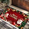 Christmas Tree Santa Claus Elk Floor Mat Festive Carpet Living Room Bedroom Rug Bathroom Anti-slip Mat Entrance Doormat