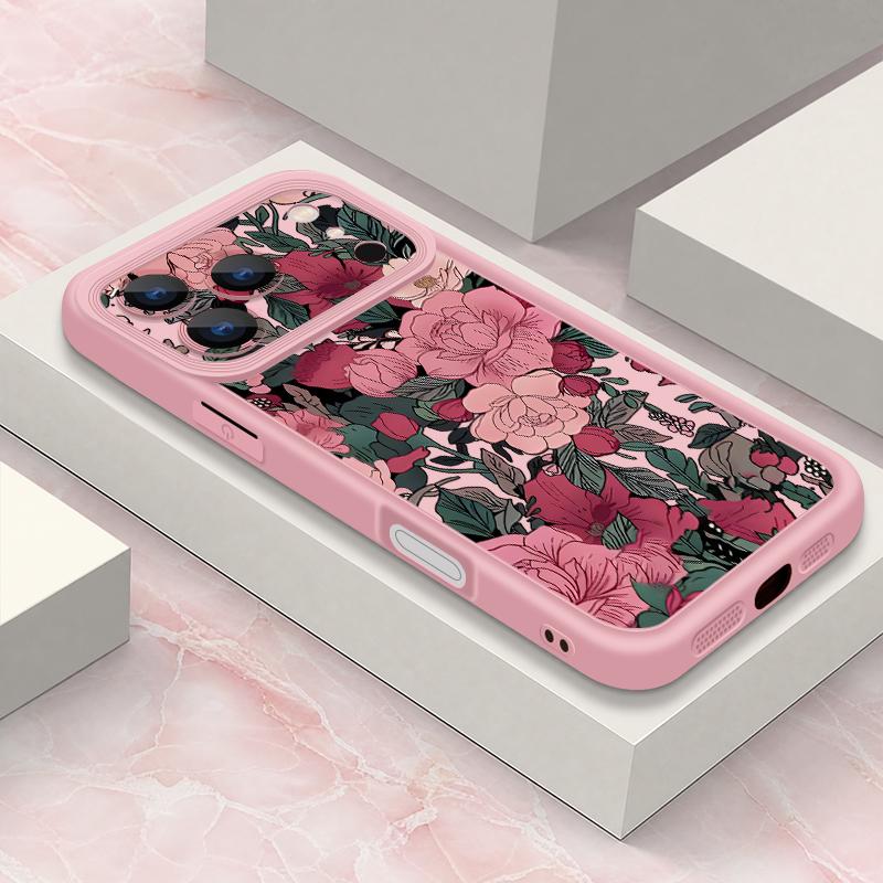 Чехол с принтом «Цветы и Фрукты» для iPhone 17 Pro Max iPhone 16 15 14 13 12 Pro Max 17E Ударопрочный бампер Мягкая силиконовая крышка