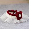 Pet Neckerchief Knitted Collar Costume Accessories Adjustable Cat Dog Lace Collar Bib Pet Saliva