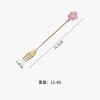 1 Pcs Cherry Blossom Spoon Fork Stainless Steel Coffee Spoon Kitchen Star Long Handle Stirring Spoons Kitchen Coffee Tableware