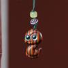 Red Sandalwood Snake Pendant with Green Sandalwood Zodiac Animal Design - Handcrafted Accessories