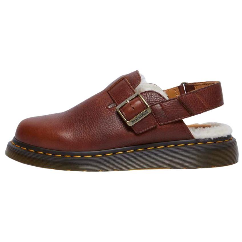 Dr. Martens Leather Comfortable Versatile Low-Top Casual Shoes Unisex Casual Shoes Brown 31885253