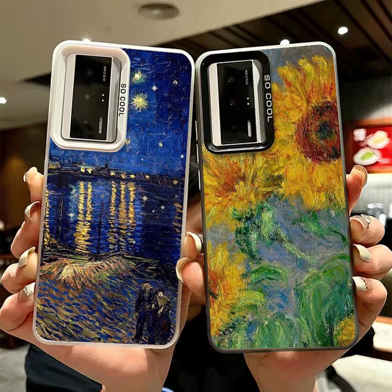 Ударопрочный чехол для телефона Xiaomi Poco X7 X6 X5 X3 Pro F7 Ultra M8 Redmi 15C 15 14C 13C 12C 10C с эстетикой масляной живописи Ван Гога