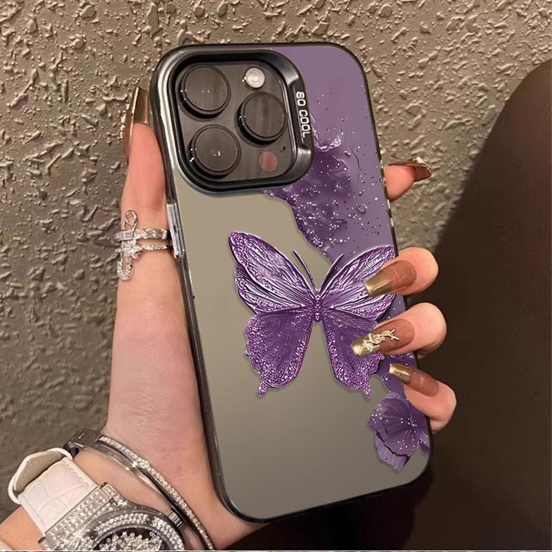 Butterfly Pattern Case For IPhone 17 16 16E 14 13 12 Mini 11 15 Pro Max X XR XS 13Pro 17 Air Anti-drop Airbag Cover Funda