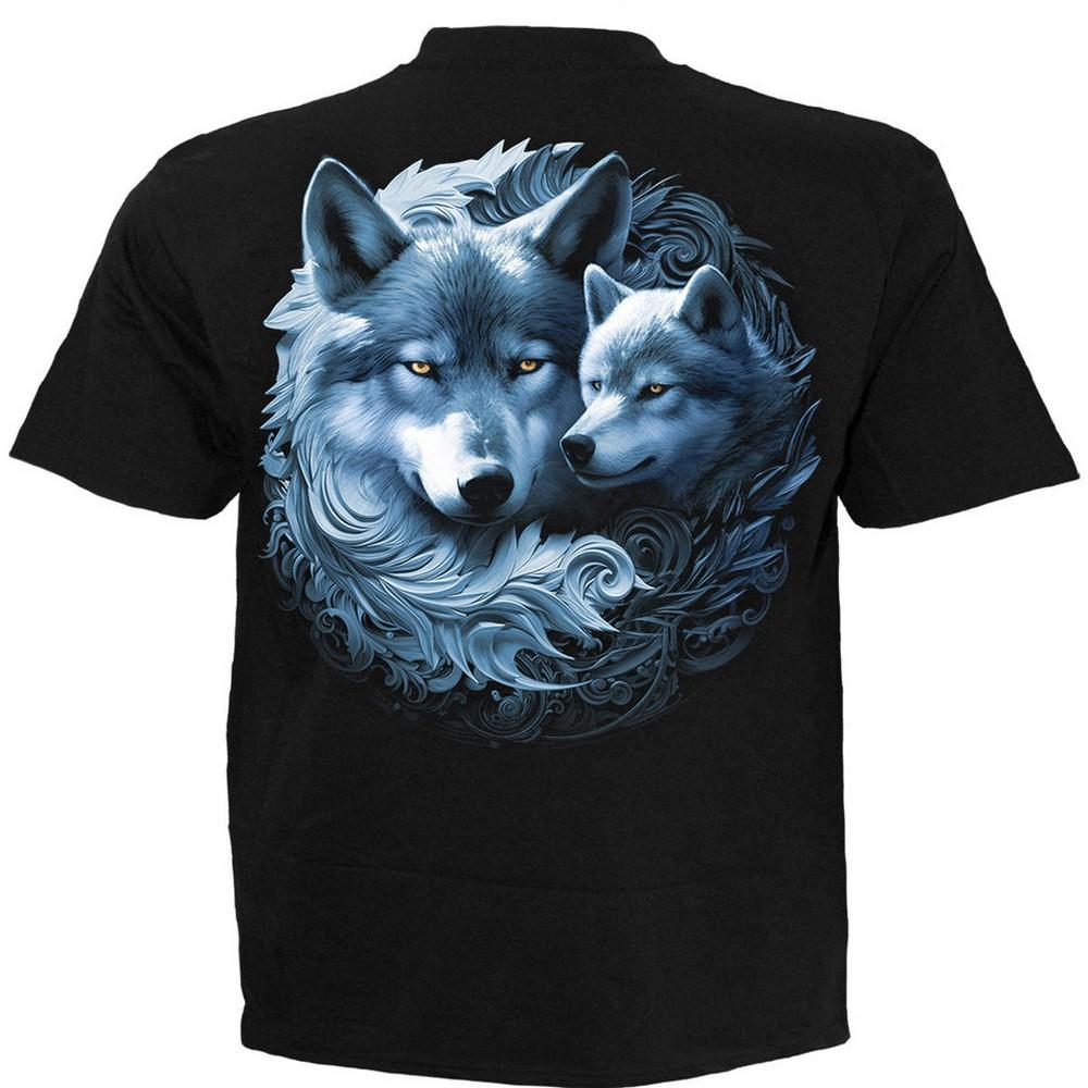 Spiral Direct Unisex Adult Wolf Guardian Back Print T-Shirt