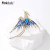 New 5 Color Exquisite Phoenix Brooch Vintage Luxury Creative Magical Creature Brooch Pins for Women Jewelry PD1308