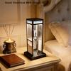 Retro Creative Tall Phonebooth Lamp, Classic Telephone Booth Table Lamp With Warm LED Light, Phone Box Decorative Night Light