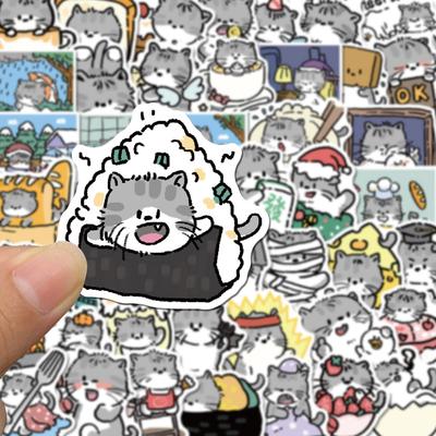 60 ШТ. Наклейки с котами Милые Мультяшные Kawaii Коты Виниловые Наклейки Водонепроницаемые Наклейки Бутылки для воды Ноутбук Багаж Компьютер Скрапбукинг