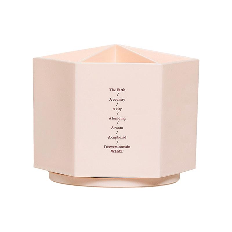 Простой держатель для ручек в форме шестиугольника с 6 ячейками, вращающийся на 360 градусов, настольный органайзер большой емкости для хранения канцелярских принадлежностей и косметики