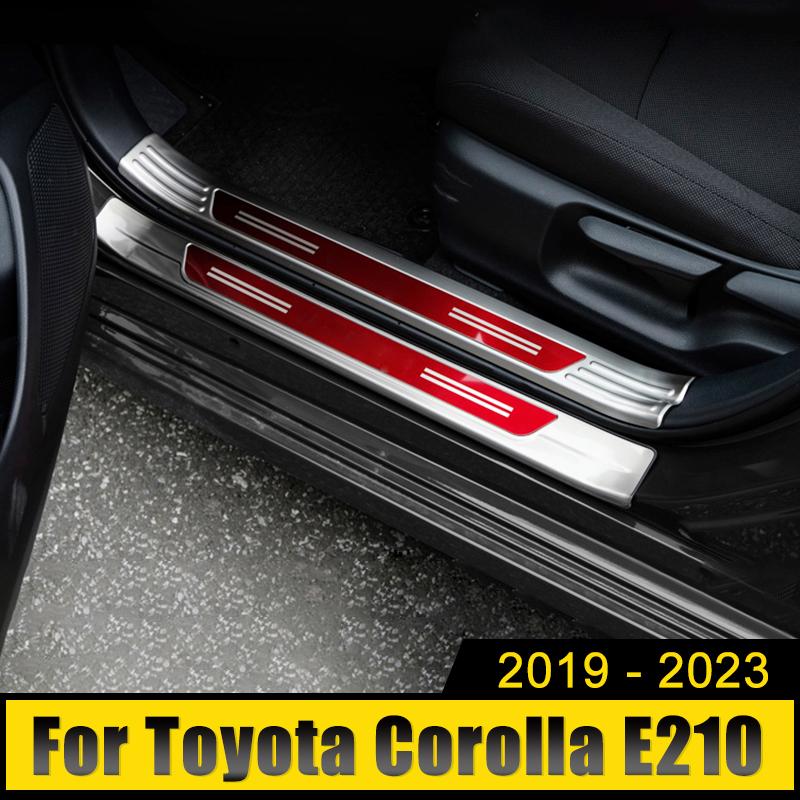 Для Toyota Corolla E210 2022 2023 Нержавеющая сталь накладка на порог автомобиля из нержавеющей стали, накладка на педали