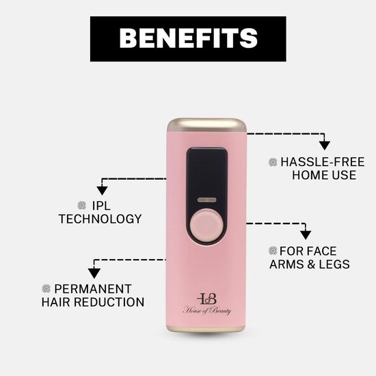 HOUSE OF BEAUTY Silktronic Pro Набор для удаления волос с технологией лазерной эпиляции IPL для лица, подмышек, рук, ног, живота, спины, лобковой области