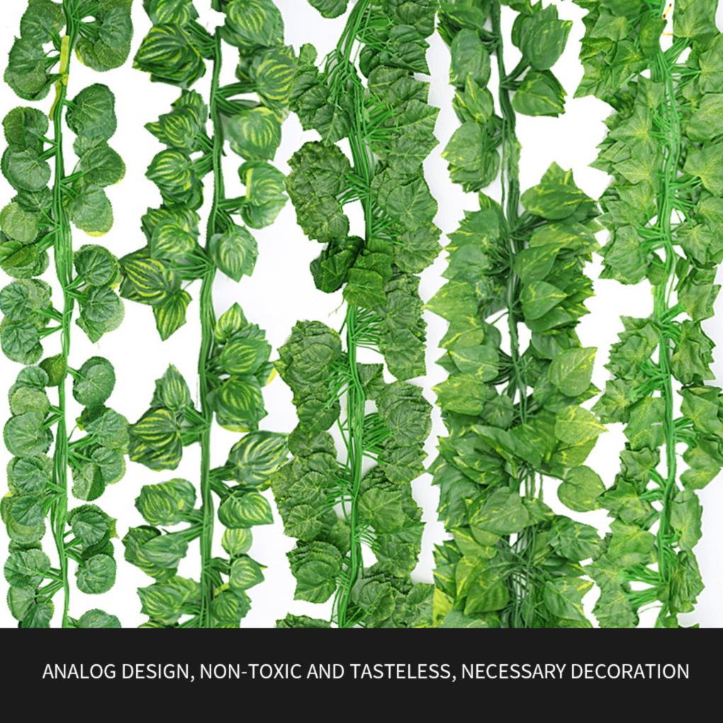 Искусственное подвесное растение Поддельная лоза Плющ Гирлянда Свадебный декор 1/12X